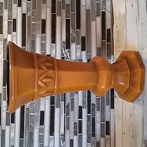 Vintage 1970s Haeger orange pottery vase